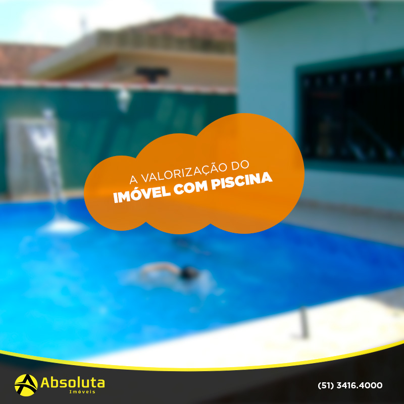 A valorização do imóvel com piscina