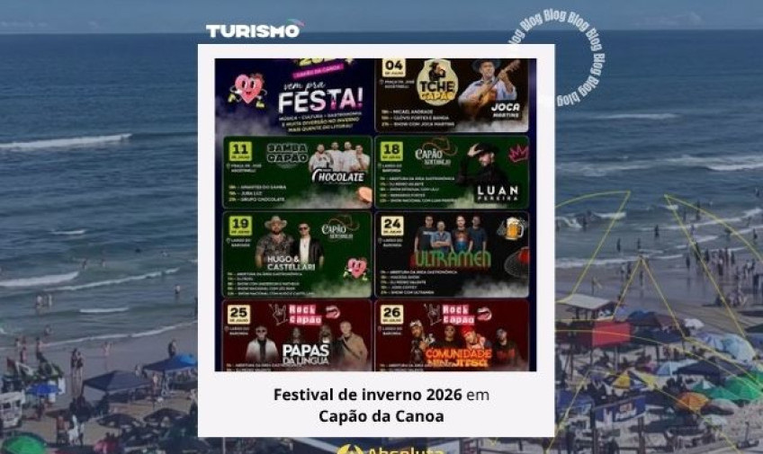 Festival de inverno 2026 em Capão da Canoa