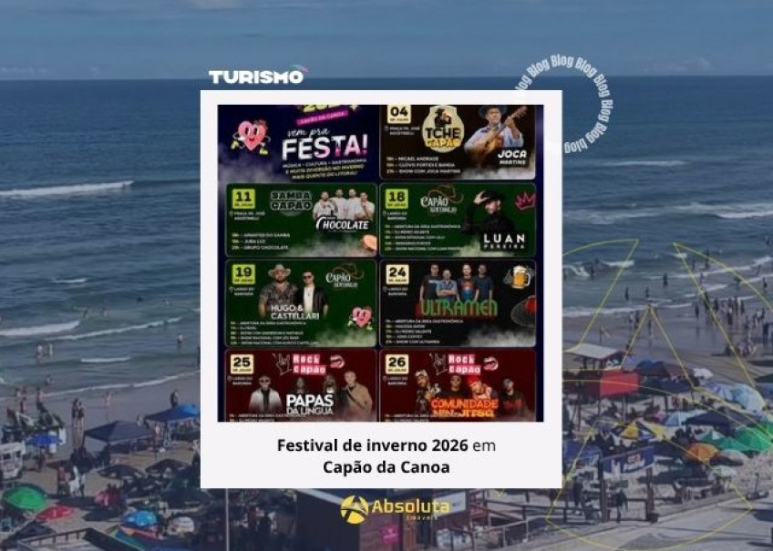 Festival de inverno 2026 em Capão da Canoa