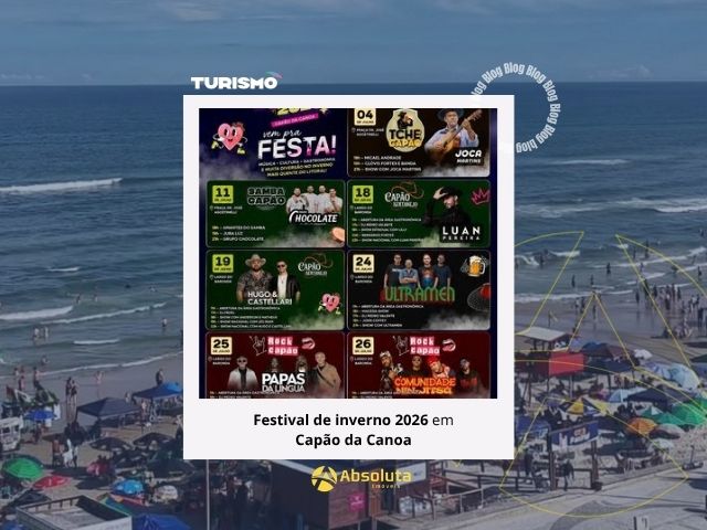 Festival de inverno 2026 em Capão da Canoa